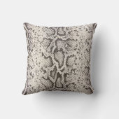 エキゾチックなSnakeskinパターン|白 クッション (裏面)