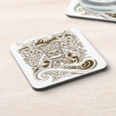 エキゾチックなTikiの島のポッドキャストの飲み物用コースター コースター (左側)