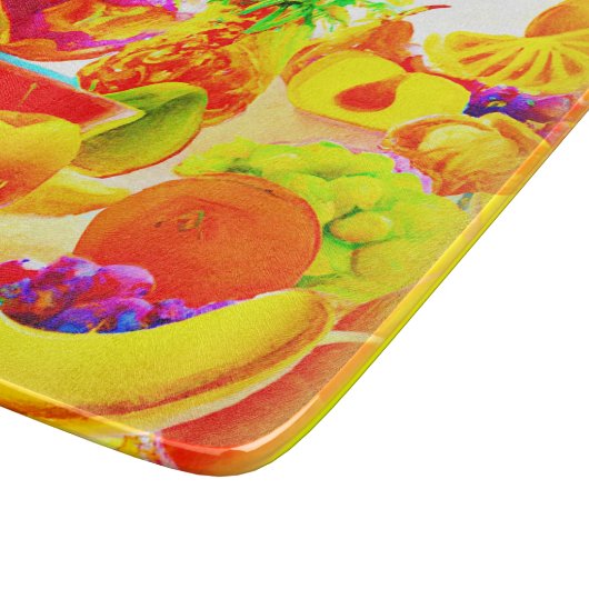 エキゾチックのトロピカル絵画フルーツの。買今 カッティングボード (角)