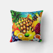 エキゾチックのトロピカル絵画フルーツの。買今 クッション (裏面)