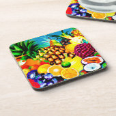 エキゾチックのトロピカル絵画フルーツの。買今 コースター (左側)