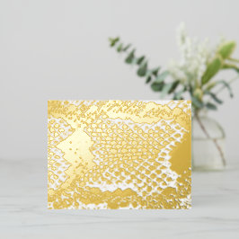 エキゾチックはっきりしたスネークスキンプリントテクスチャパターン金ゴールド 箔シーズンポストカード