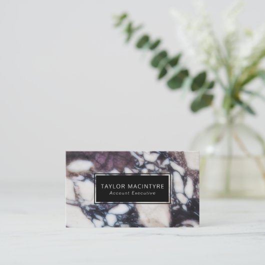 エキゾチックわあファクター大理石パターン 名刺 (スタンド正面)