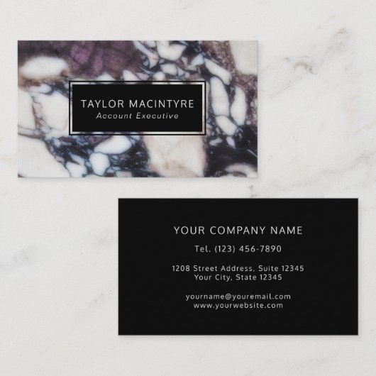エキゾチックわあファクター大理石パターン 名刺 (正面/裏面)