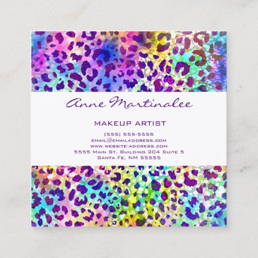 エキゾチックアニマルプリントスクエア名刺 スクエア名刺 (裏面)