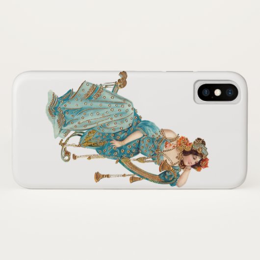 エキゾチックアールヌーボー美しいインティール（緑がかった色）ローブ Case-Mate iPhoneケース (裏面(横))