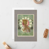 エキゾチックアールヌーボー美しい ノートカード (正面/裏面インサイチュ)