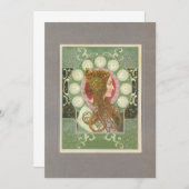 エキゾチックアールヌーボー美しい ノートカード (正面/裏面)