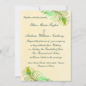 エキゾチックインディアンピーコックフェザーズ結婚式招待状 招待状 (裏面)