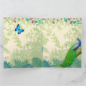 エキゾチックインディアンブルーピーコックビッググリーティングカード カード (内部)