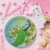 エキゾチックインディアンブルーピーコック紙プレート ペーパープレート (パーティー)