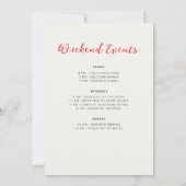 エキゾチックウッドワイルドフラワーリースバチェロレッテ 招待状 (裏面)