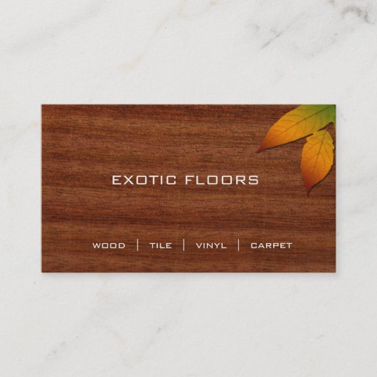 エキゾチックウッド名刺（秋葉付き） 2 名刺 (正面)