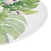 エキゾチックエレガントなカラフラワーと熱帯葉の カッティングボード (角)