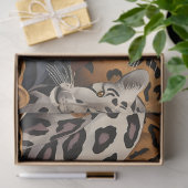 エキゾチックエレガントなジャングルサファリワイルドキャッツのデコパージュ 薄葉紙 (ギフト)