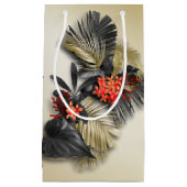 エキゾチックエレガントな休日のトロピカルリーフ スモールペーパーバッグ (正面)