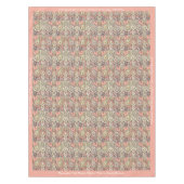 エキゾチックエレガントピンクモチーフデザインパーソナライズされた  テーブルクロス (正面)