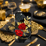 エキゾチックエレガントレッドローズフローラリッチ金ゴールドブラック iPhone 13 PRO MAXケース<br><div class="desc">エキゾチック赤のエレガントフローラリッチ金ゴールドブラックエリートエレガント金ゴールドブラック。上品エレガントなエリート華美金ゴールドブラック。素晴らしい男性へ製品の女性、女の子、Zizzagoこのデザインを作成した注意してくださいフラットイメージ！彼らは実在グリッター、ダイヤモンド宝石や弓を持実在っていない!!</div>