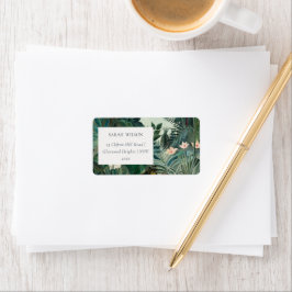 エキゾチックエレガント素朴熱帯雨林の住所 ラベル