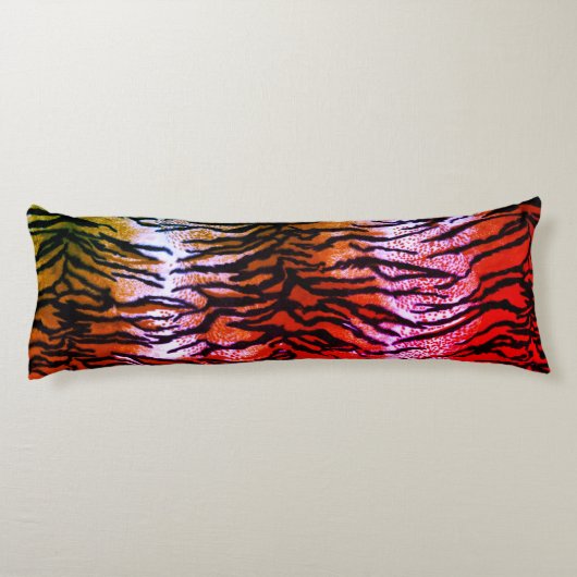 エキゾチックオレンジ&ピンクタイガープリント抱き枕 ボディピロー (裏面)