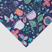 エキゾチックカラフルな花のシームレスなパターン 薄葉紙 (詳細)