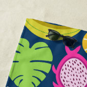 エキゾチックカラフルトロピカルフルーツカスタム ビーチタオル (インサイチュ)