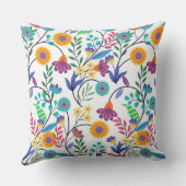 エキゾチックカラフルフローラ背景パターン–23145 クッション (裏面)