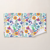 エキゾチックカラフルフローラ背景パターン–23145 ハンドタオル (ハンドタオル)