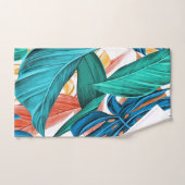 エキゾチックカラフル葉パーム バスタオルセット (ハンドタオル)