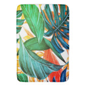 エキゾチックカラフル葉パーム バスマット (正面縦)