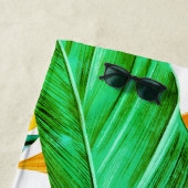 エキゾチックカラフル葉パーム ビーチタオル (インサイチュ)