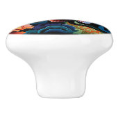 エキゾチックカラフル魚 セラミックノブ (側面)