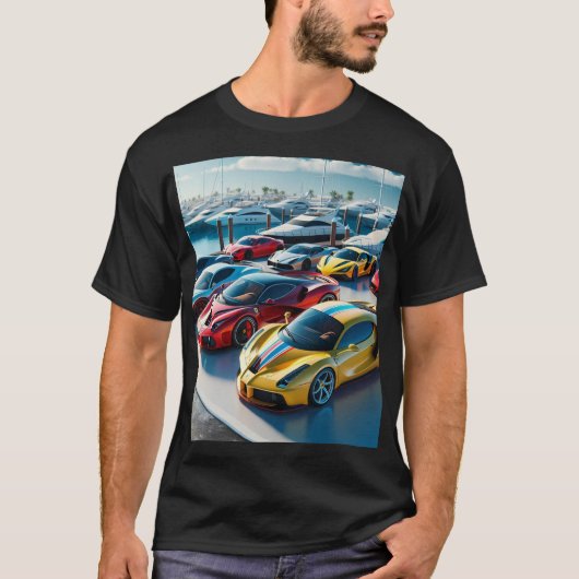 エキゾチックカーとボート Tシャツ (正面)