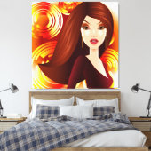 エキゾチックガールインゴールズキャンバスプリント キャンバスプリント (インサイチュ (寝室))