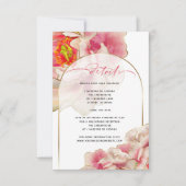 エキゾチックコーラルローズピーコック 詳細カード 招待状 (正面)