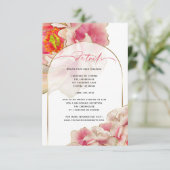 エキゾチックコーラルローズピーコック 詳細カード 招待状 (スタンド正面)