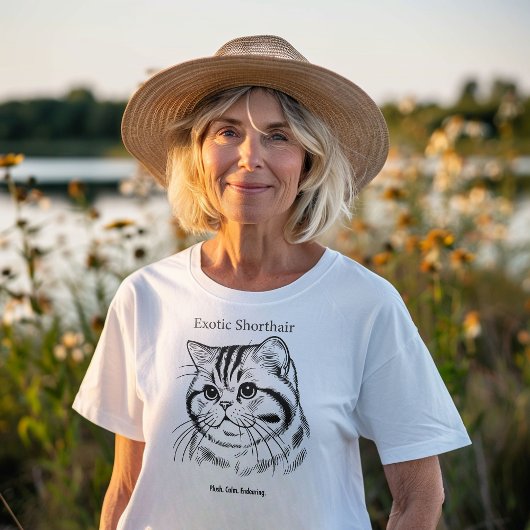 エキゾチックショートヘアポートレート トライブレンドTシャツ