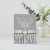 エキゾチックシルバーゼブラパターン結婚式招待状 招待状 (スタンド正面)