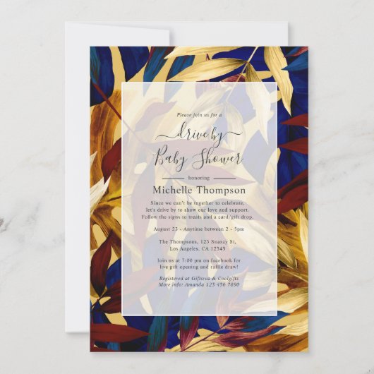 エキゾチックジャングルドライブバイシャワー 招待状 (正面)