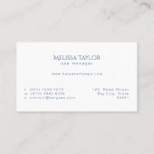 エキゾチックスパ深いシアン海マスセプロフェッショナル 名刺 (裏面)