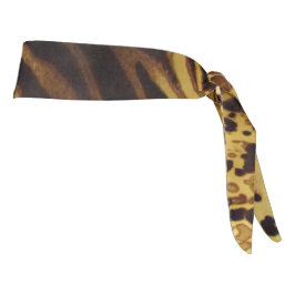 エキゾチックタイガーストライプアニマルプリント タイヘッドバンド
