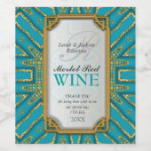 エキゾチックターコイズカスタム金ゴールド ワインラベル (シングルラベル)