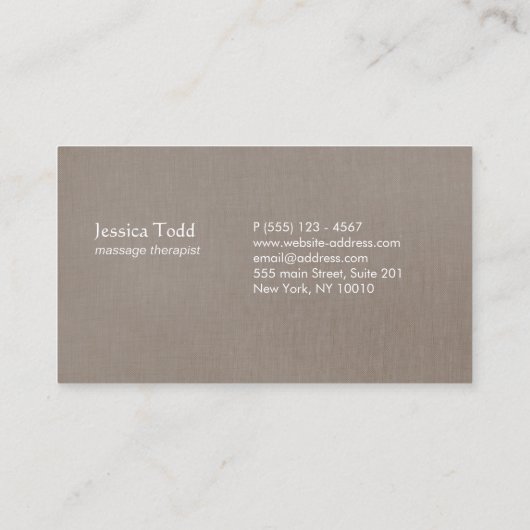 エキゾチックターコイズフローラロータスヘルス&ウェルネス 名刺 (裏面)