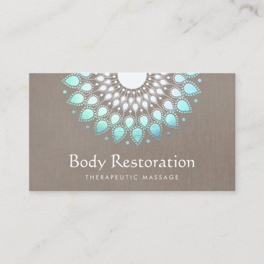 エキゾチックターコイズフローラロータスヘルス&ウェルネス 名刺 (正面)