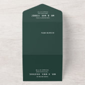 エキゾチックトロピカルウォーターカラーフラワーウェディング オールインワン招待状 (外側)