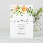エキゾチックトロピカルフラワービーチバチェロレッテパーティー 招待状 (スタンド正面)