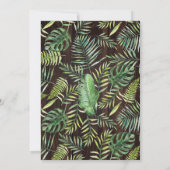 エキゾチックトロピカル フローラル アイ・ドゥ・バーベキュー 婚約 招待状 (裏面)