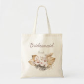 エキゾチックハワイアンオーキッドウォーターカラーブライドメイド トートバッグ (正面)