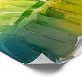 エキゾチックハワイアンプルメリアツリー ポスター (角)