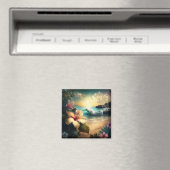 エキゾチックハワイアン花、海およびビーチ磁石 マグネット (インサイチュ (食洗機))